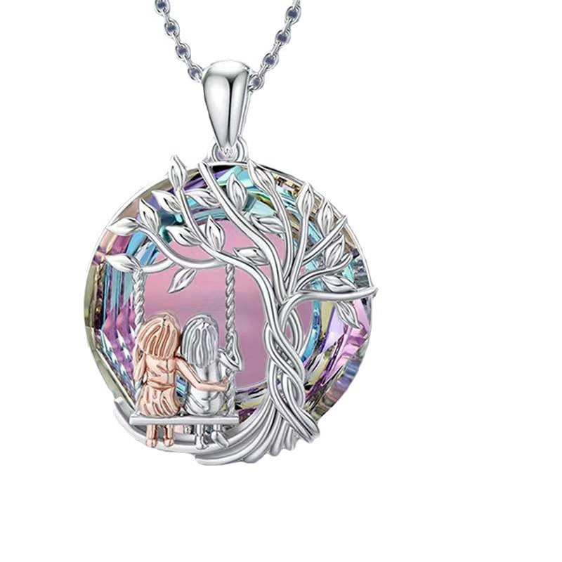 Minimalist Tree of Life Hollow-Out Necklace – 5 – display presentation with tree of life, amulet necklace