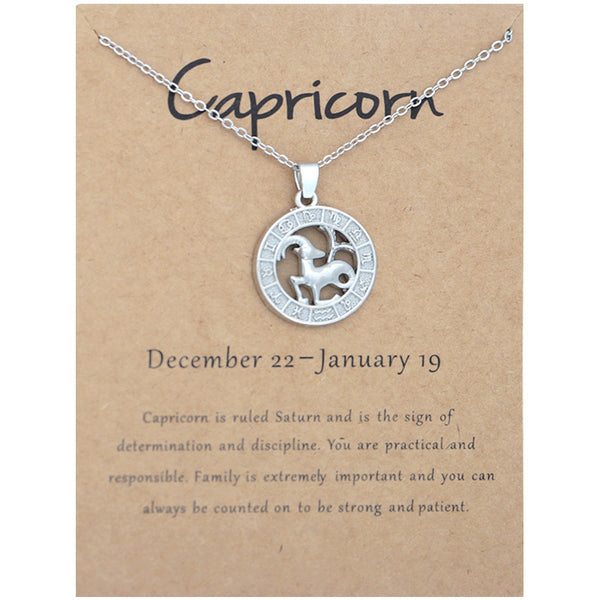 3D Zodiac Constellation Pendant Necklace – view 53, side angle, amulet necklace