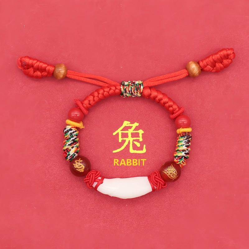 Kids Zodiac Bracelet – rabbit zodiac style, cute animal charm bead, calming bracelet for children