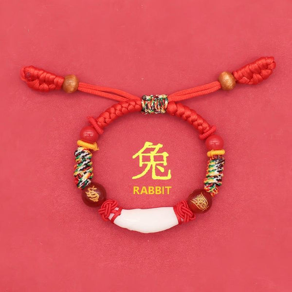 Kids Zodiac Bracelet – rabbit zodiac style, cute animal charm bead, calming bracelet for children