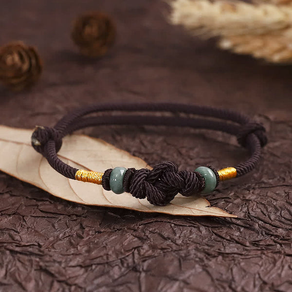 Red String Jade Fortune Knot Braided Couple Bracelet, image 12, healing bracelet