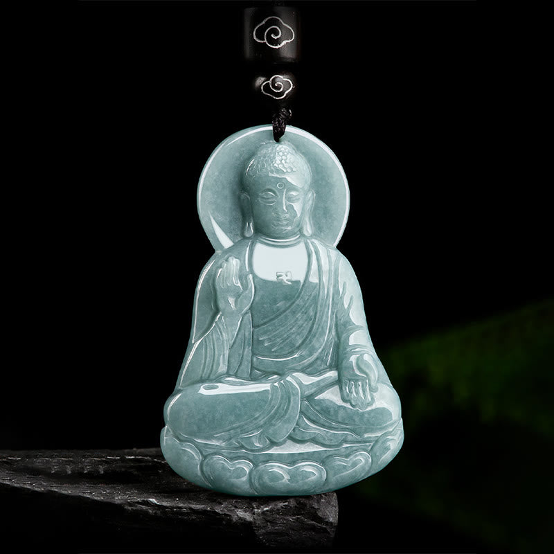 Buddha Pendant on Chain – full display, sterling silver amulet