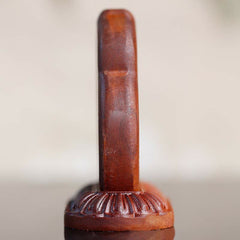 Wood Vajrasattva Sculpture – smooth polished wooden body, engraved compassion Buddha decor