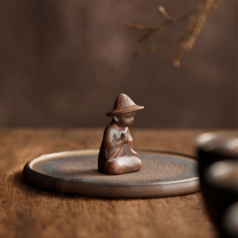 Ceramic Meditating Figure Incense Burner Secondary image