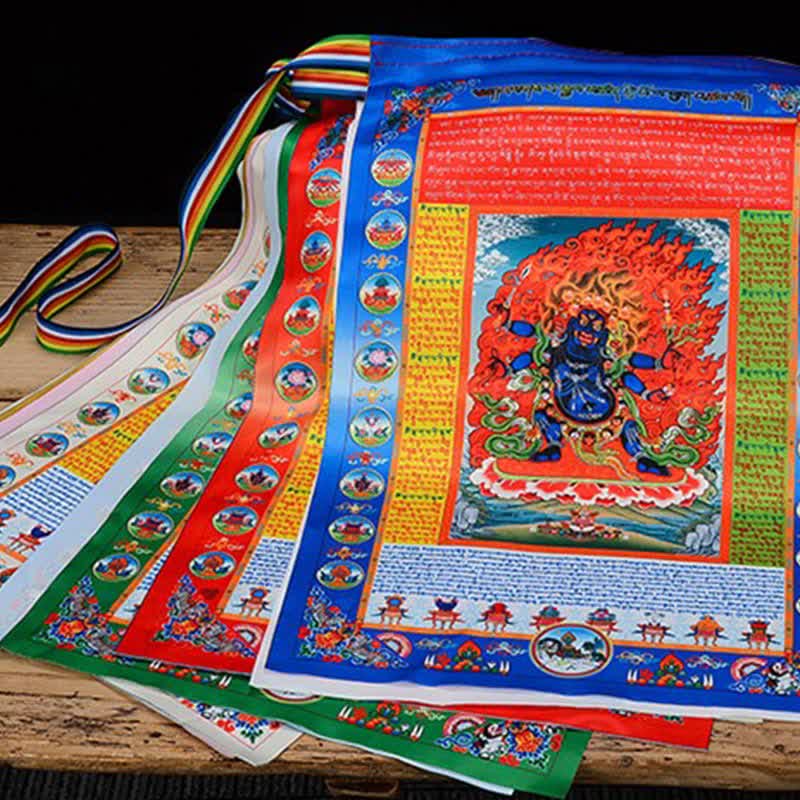 Tibetan Buddha Lotus Meditation Statue – golden accent highlights on robe, artisan painted details