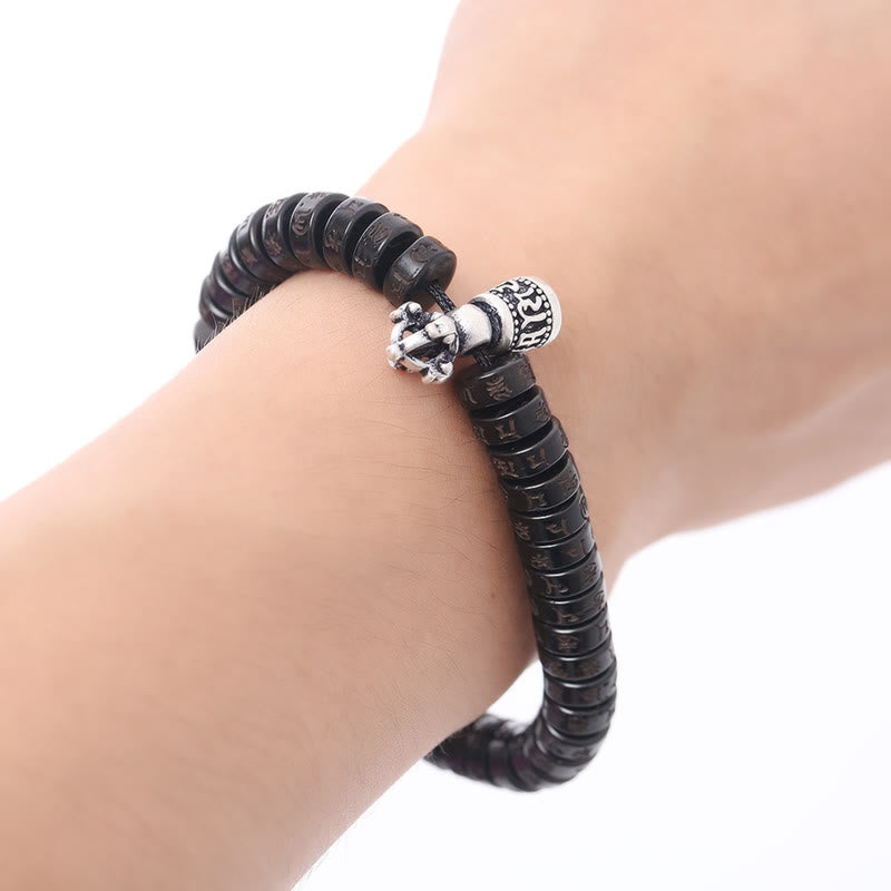 Pulsera de Coco Om Mani Padme Hum Dorje Vajra Imagen secundaria del producto
