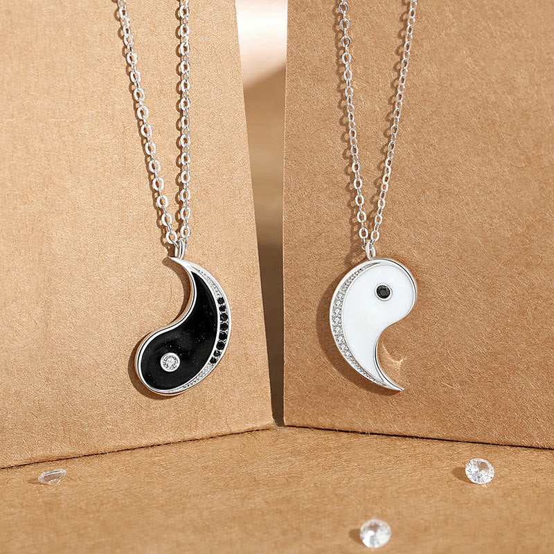 925 Sterling Silver Yin Yang Necklace Pendant Secondary image