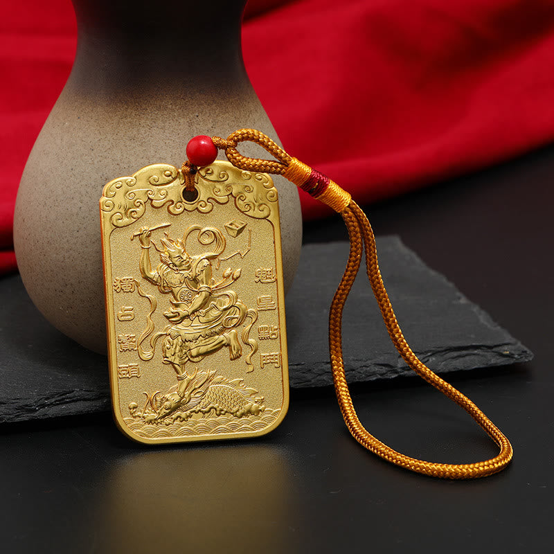 Feng Shui Koi Pagoda Decor - front view of Wenchang pagoda with koi fish base, car home ornament
