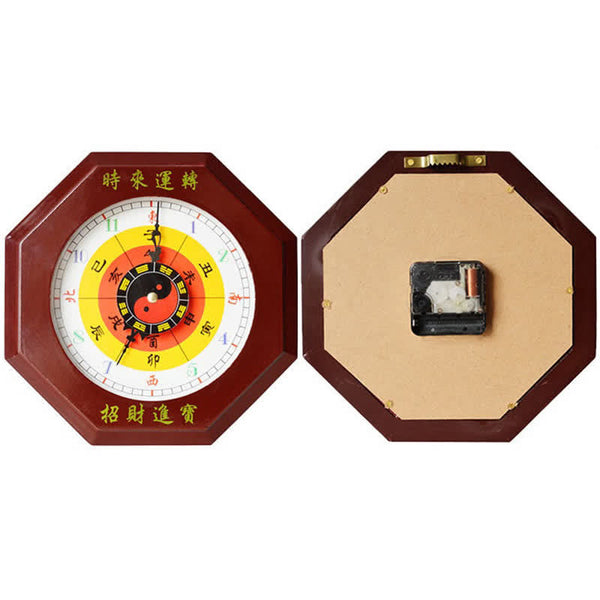 Feng Shui Bagua Peach Wood Wall... – Black and white yin-yang center, traditional feng shui