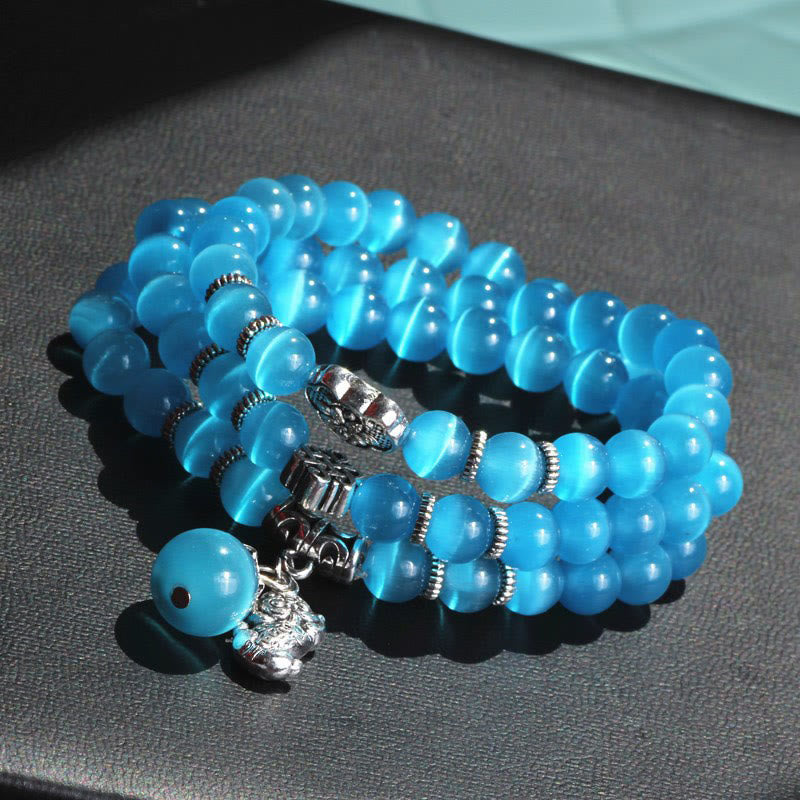 Cat Eye PiXiu Triple Wrap Bracelet, image 29, healing bracelet