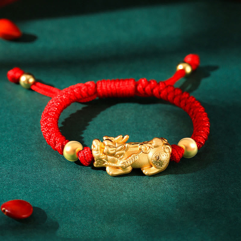 999 Sterling Silver PiXiu King Kong Knot Kids Bracelet, image 6, healing bracelet