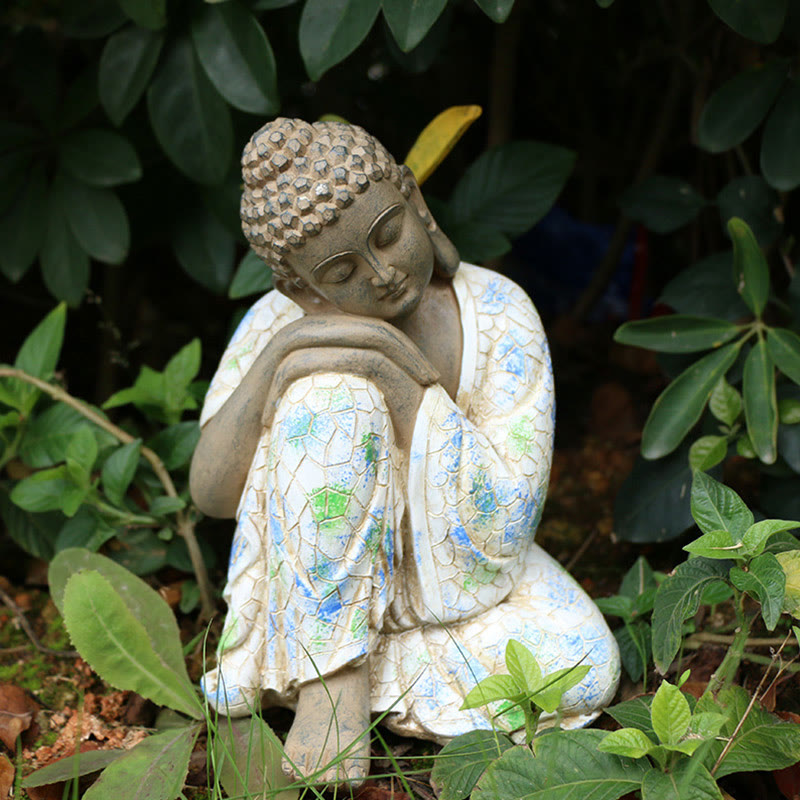 Yellow Jambhala Copper Buddha Statue – under warm spotlight glow, golden copper reflection