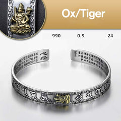 Chinese Zodiac Natal Buddha Protection Bracelet – High purity silver beads, premium quality craft bracelet