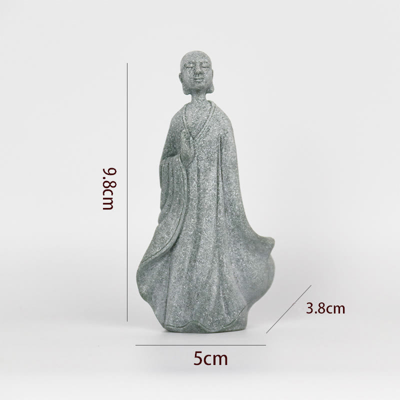 Meditation Buddha Monk Serenity Home Decoration – Soothing monk statue with harmonious aura, spiritual home decor piece