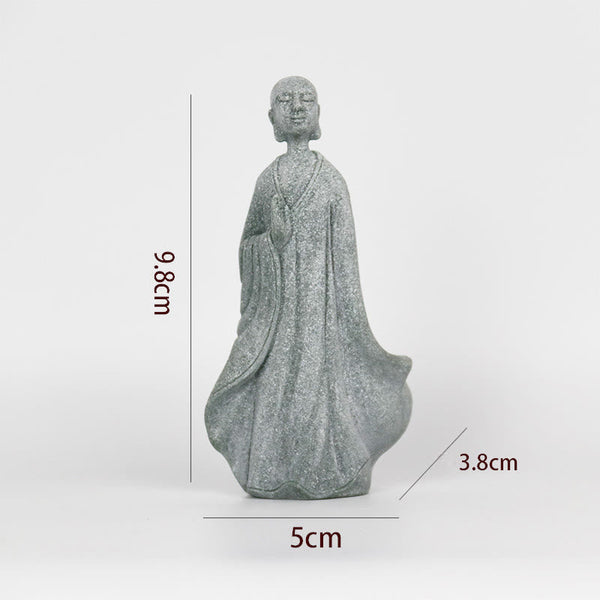 Meditation Buddha Monk Serenity Home Decoration – Soothing monk statue with harmonious aura, spiritual home decor piece