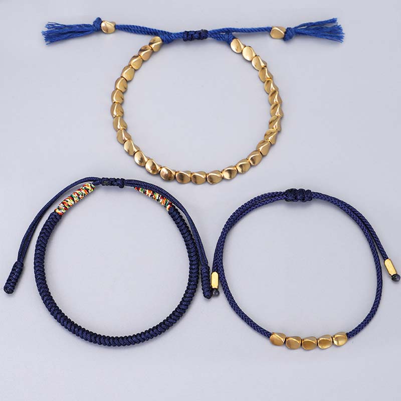 3 PCS Tibetan Copper Beads Bracelet Set, image 5, healing bracelet