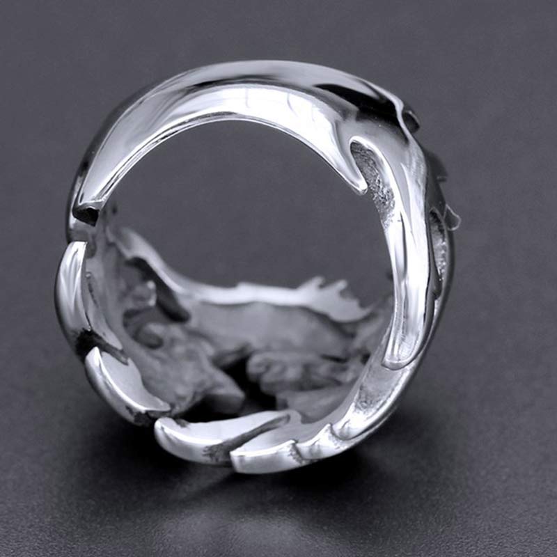 Dragon Pattern Protection Ring – adjustable open band dragon, Versatile