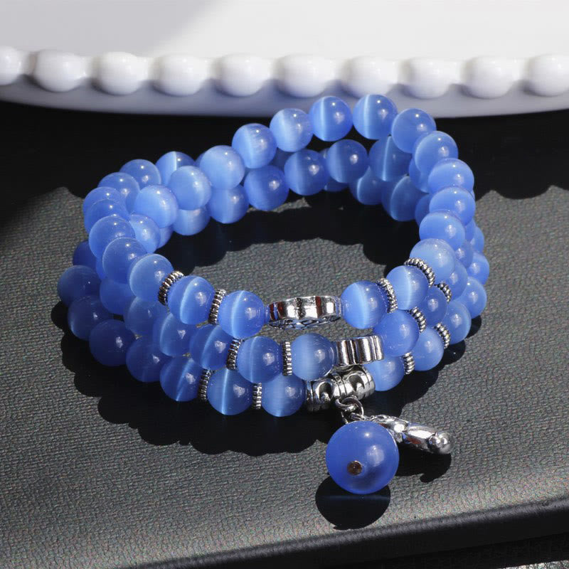 Cat Eye PiXiu Triple Wrap Bracelet, image 18, healing bracelet