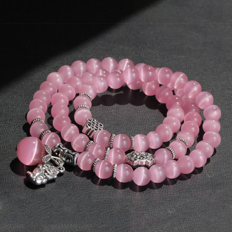 Cat Eye PiXiu Triple Wrap Bracelet, image 28, healing bracelet