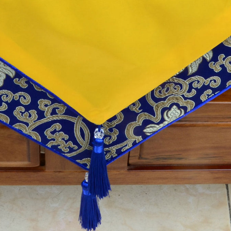 Tibetan Dragon Vajra Jacquard Altar Table Runner | Luck
