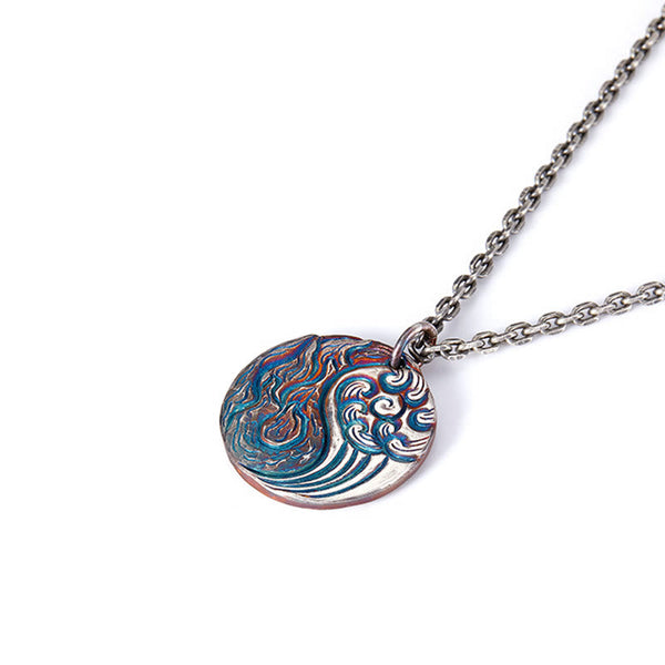 990 Sterling Silver Yin Yang Pendant Necklace
