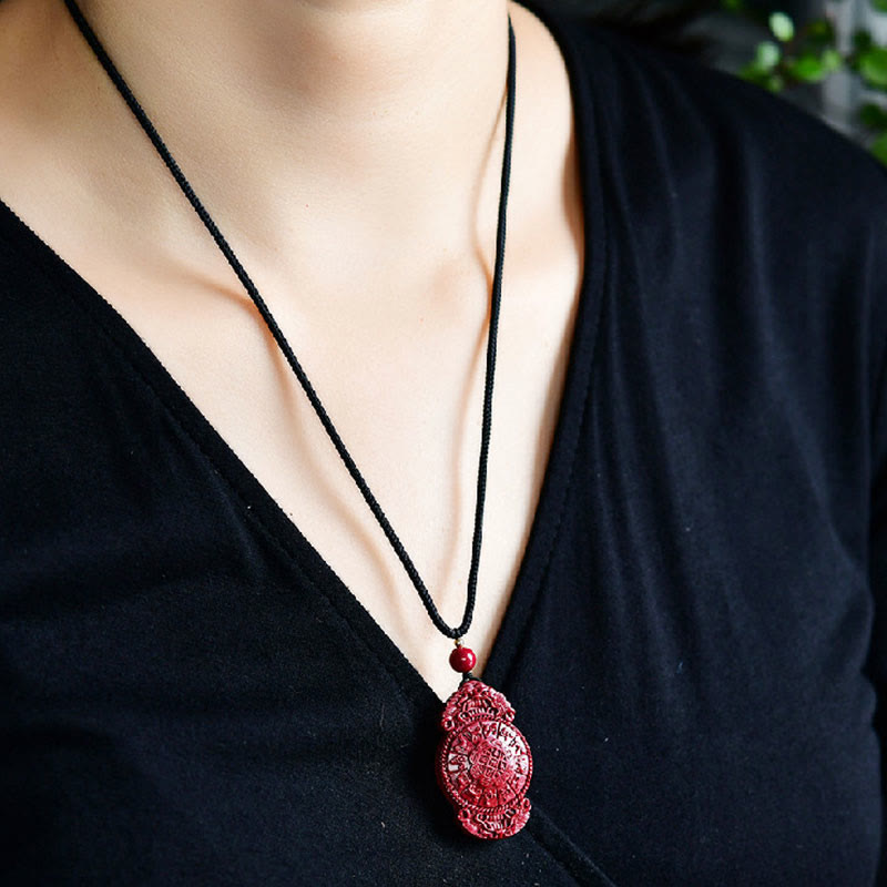 Natural Jade Laughing Buddha Necklace – knotted cord ends close-up, durable nylon thread