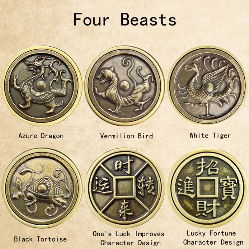 Four Beasts Feng Shui Brass Decoration