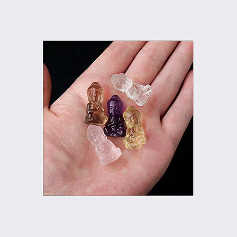 Crystal Buddha Necklace Amethyst Citrine Healing Pendant Spiritual Decoration – mixed amethyst citrine beads, mala prayer nec