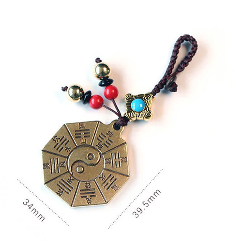 Feng Shui Yin Yang Bagua Keychain | Balance & Positive