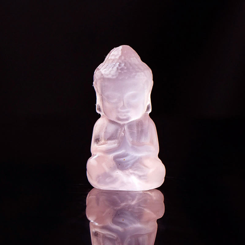 Crystal Buddha Necklace Amethyst Citrine Healing Pendant Spiritual Decoration – translucent purple gem, third eye intuition