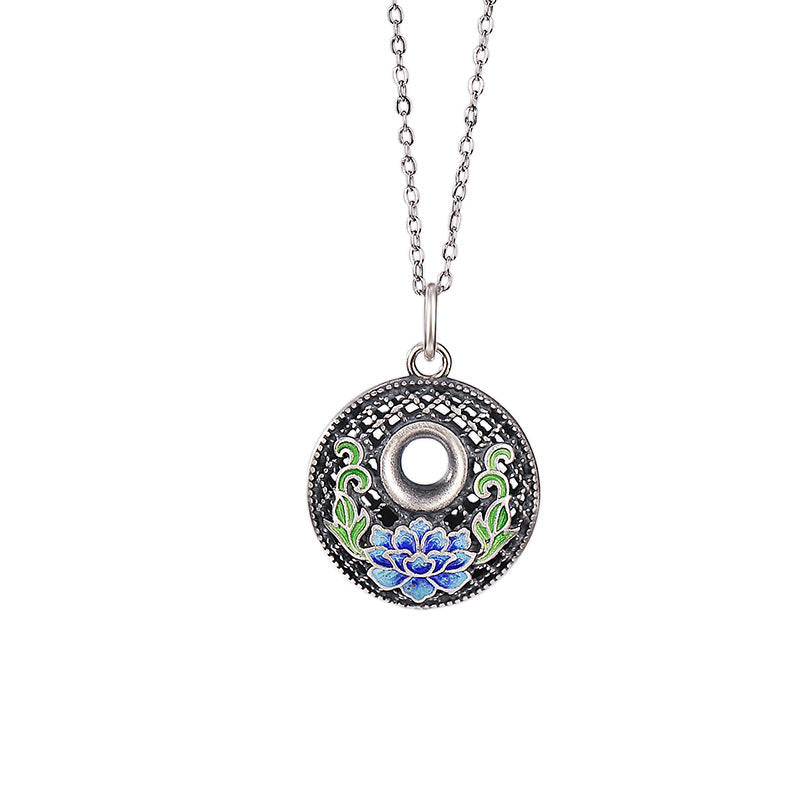 999 Silver Koi Lotus Necklace – displayed in gift box, sterling silver koi jewelry