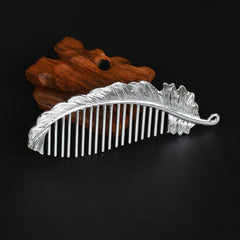 Dragon Phoenix Gold Plated Comb – Feather, image 4