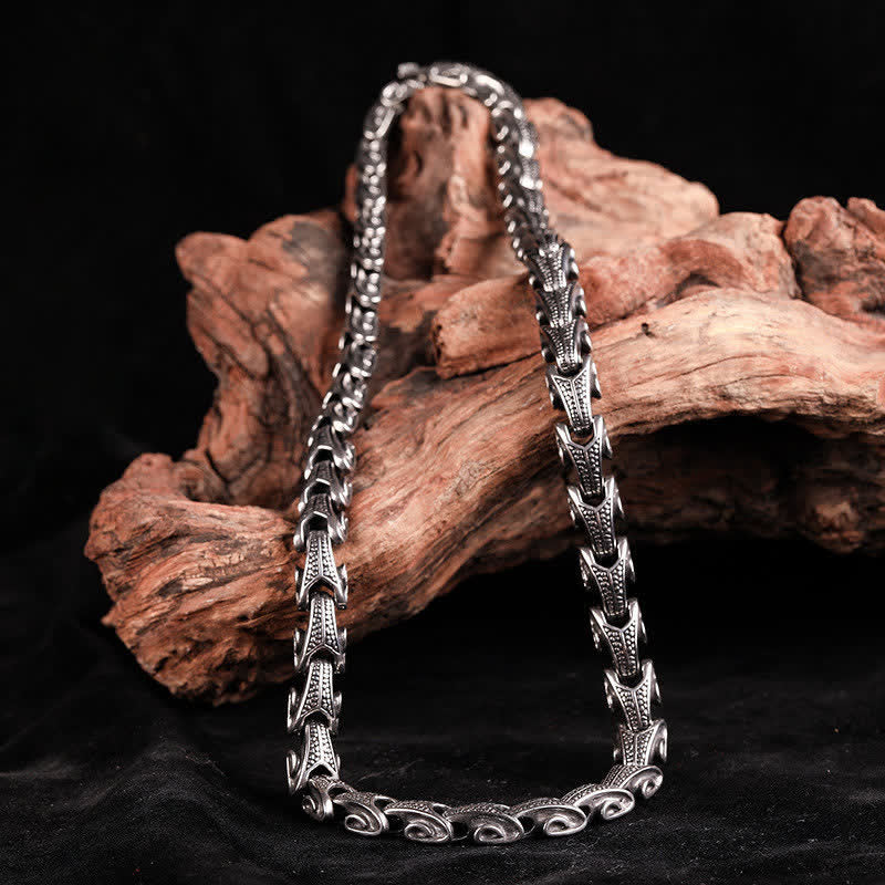 Dragon Necklace Bracelet Set - Arrowhead chain necklace on driftwood, Strength