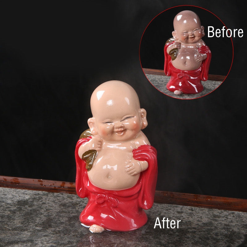Color Changing Laughing Buddha Tea Pet – Cultural tea heritage gift, housewarming prosperity present