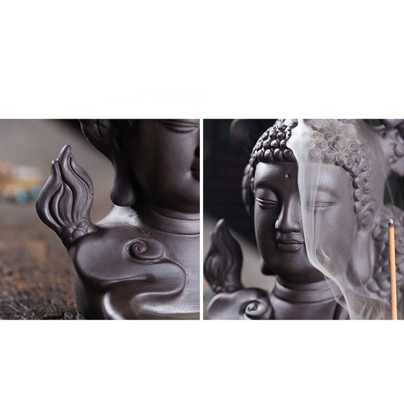 Dragon Buddha Incense Burner - Gift packaging traditional Chinese design, spiritual present