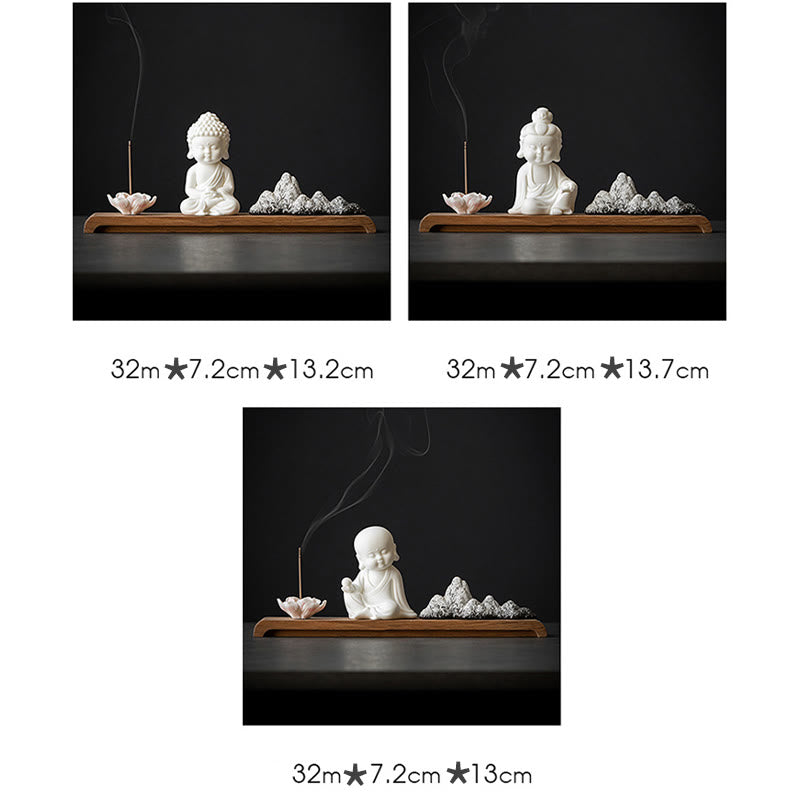 Buddha Burner on Altar – with candles and stones, zen display