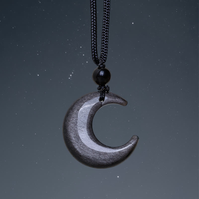 Silver Sheen Obsidian Yin Yang Pendant - Side view teal copper patina, balance jewelry