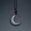 Silver Sheen Obsidian Yin Yang Pendant - Side view teal copper patina, balance jewelry