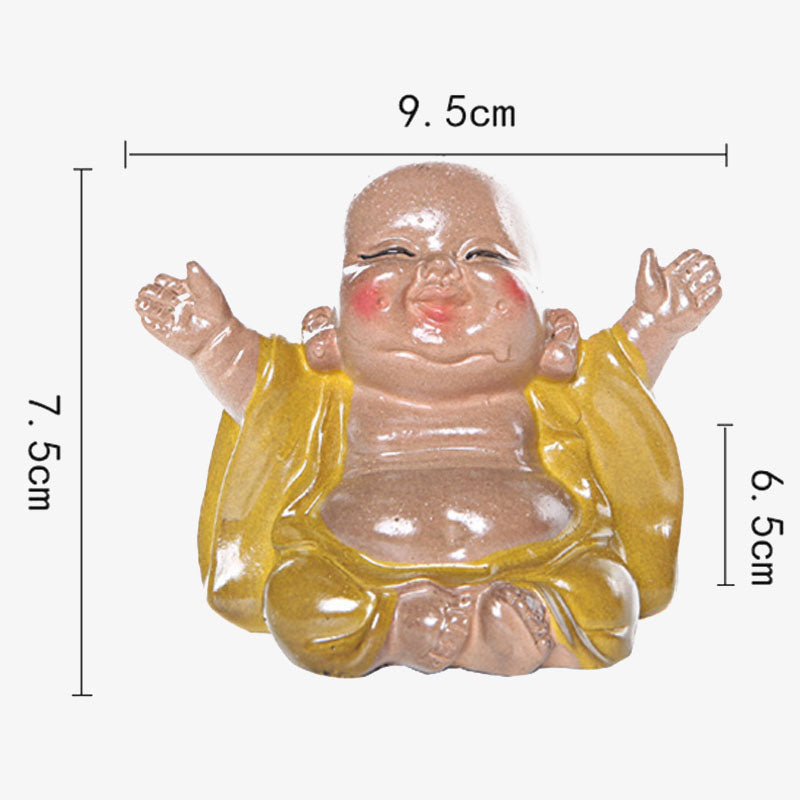 Color Changing Laughing Buddha Tea Pet – Delicate facial expression art, smiling Buddha collectible