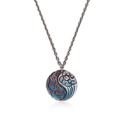 990 Sterling Silver Yin Yang Pendant | Water Fire Balance