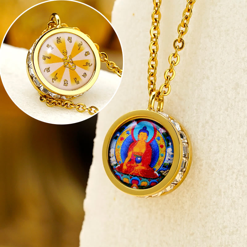 Tibetan Buddhist Necklace – Green Tara compassion, serenity amulet