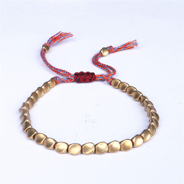 Tibetan Copper Beads Healing Rope Bracelet, image 10, healing bracelet