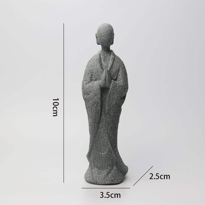 Meditation Buddha Monk Serenity Home Decoration – Tranquil meditation sage with gentle curves, spiritual room ornament