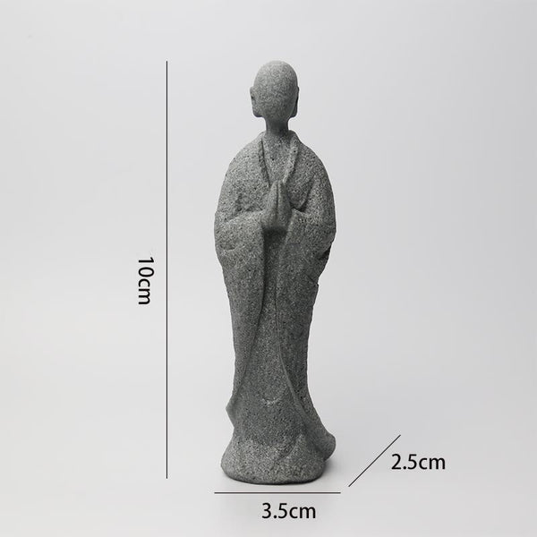 Meditation Buddha Monk Serenity Home Decoration – Tranquil meditation sage with gentle curves, spiritual room ornament