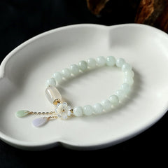 Natural White Jade Luck Bracelet, image 2, healing bracelet