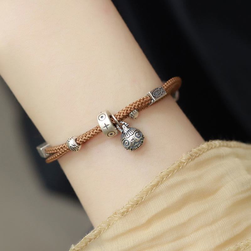 Silver Gold Koi Pixiu Bracelet - wealth coin symbols on gold-plated charm, feng shui