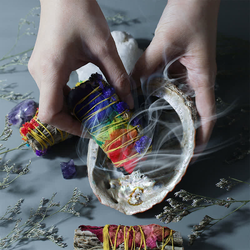 Smudge Stick Set with Abalone Shell & Feather | Cleansing & Healing Secondary image