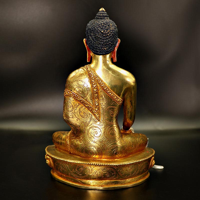 Shakyamuni Medicine Buddha Statue – home altar medicine buddha shrine, compassion buddha meditation space