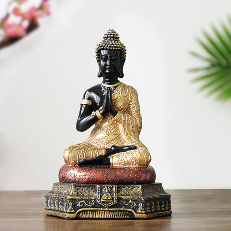 Serene Compassion Buddha – gentle smile flowing robes, wellness center decorative piece
