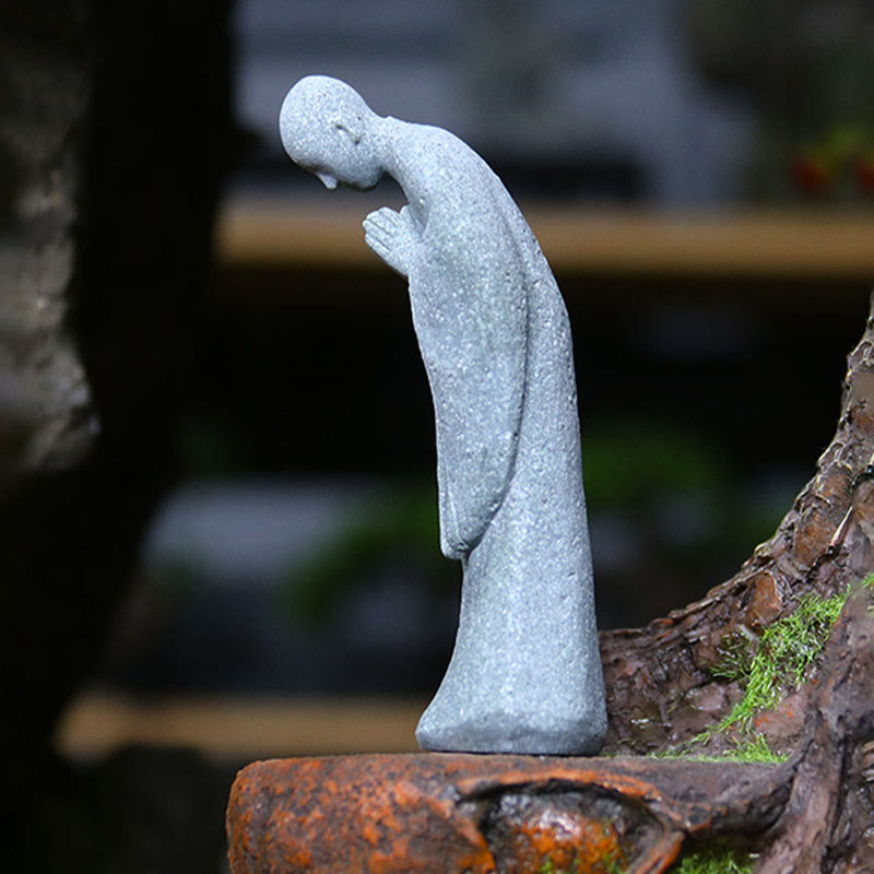 Meditation Buddha Monk Serenity Home Decoration – Artisan-crafted Buddha monk in dhyana pose, mindfulness room accent